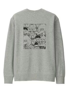 KAWS x Sesame Street x Uniqlo Grey Crewneck Sweatshirt Kid's Large Streetwear
